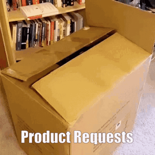 Download this product requests box GIF. Use it to solicit feedback and ideas from your team effectively.