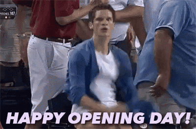Download this opening day GIF for free. Use it to celebrate your SaaS product launch or major project milestone.