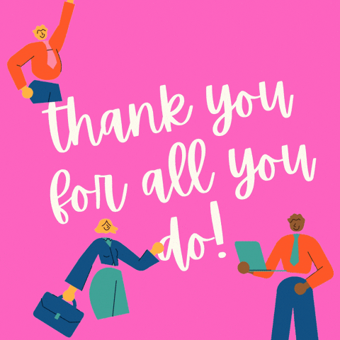 Download this 'Work From Home Thank You' GIF for free. Show appreciation to your remote team.