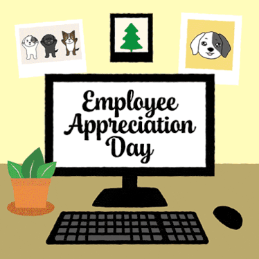 Use this 'Employee Appreciation Day' GIF to celebrate your team. Download free for digital communications.