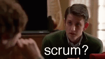 Use this 'Scrum?' GIF for your sprint retrospective meetings. Share it in Slack to kick off discussions.