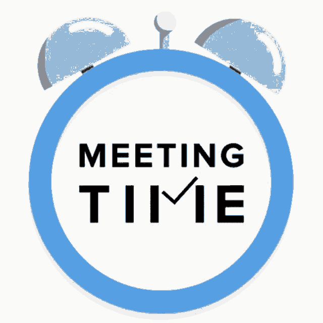 Download this 'Meeting Time' alarm clock GIF for free. Use it in Slack to remind your team about upcoming meetings.