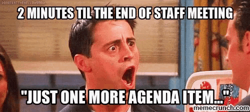 Download this humorous meeting GIF for your team. Perfect reaction when the staff meeting is almost over.