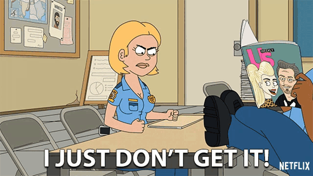 Download this confusion GIF for free. Perfect for Slack reactions when facing a business problem.