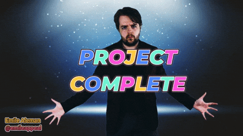 Get this 'Project Task Complete' GIF for free. Use it in Slack to celebrate team wins and project completion.