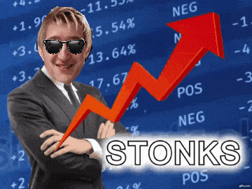 Download this stock chart GIF for free. Use it to react to market performance discussions with your finance team.