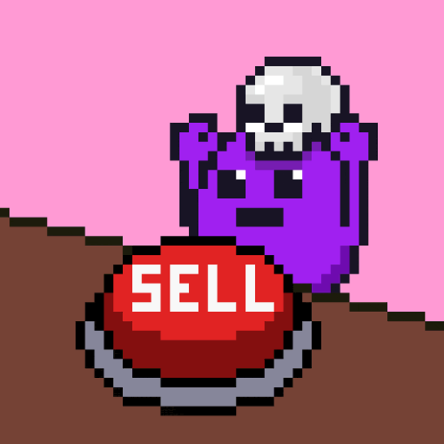 Download this sell button GIF for free. Perfect for investment teams reacting to market trends.