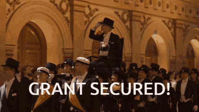 Share this grant secured GIF with your team! A great way to celebrate closing that important funding round.