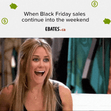 Download this Black Friday shopping GIF free. Great for marketing ecommerce deals and driving customer excitement.