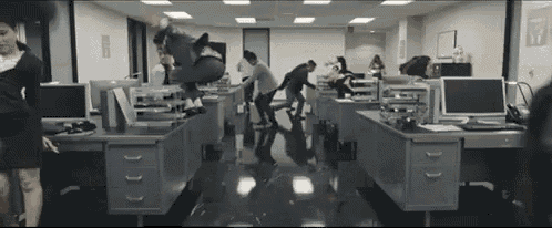 Celebrate success with this victory dance GIF! Ideal for acknowledging great work in your team's communication channels.