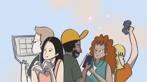 Share this happy dancing GIF for free! Great for boosting team morale and celebrating wins in your workplace chat.