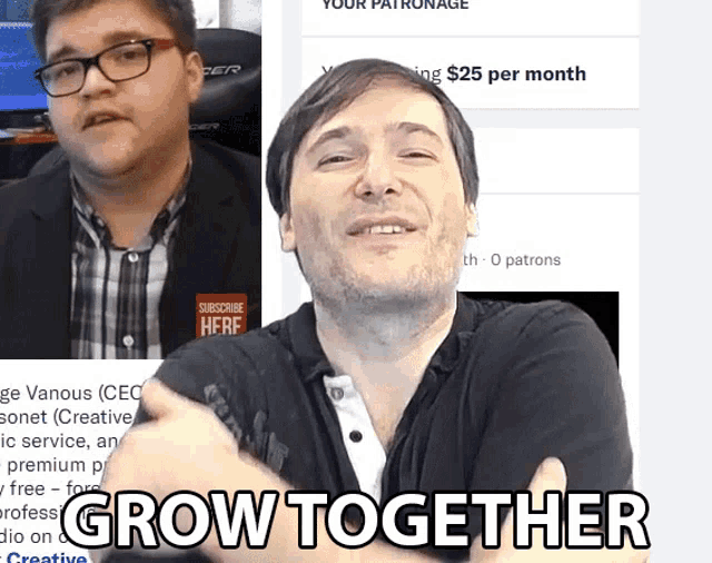 Use this 'Grow Together' GIF for your team. Perfect for HR to foster a collaborative environment and professional growth.