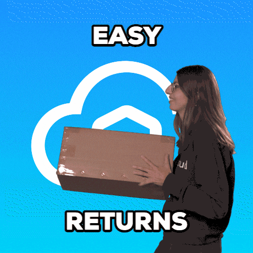 Share this 'order shipped' GIF to confirm deliveries. Use it for customer communication in e-commerce.