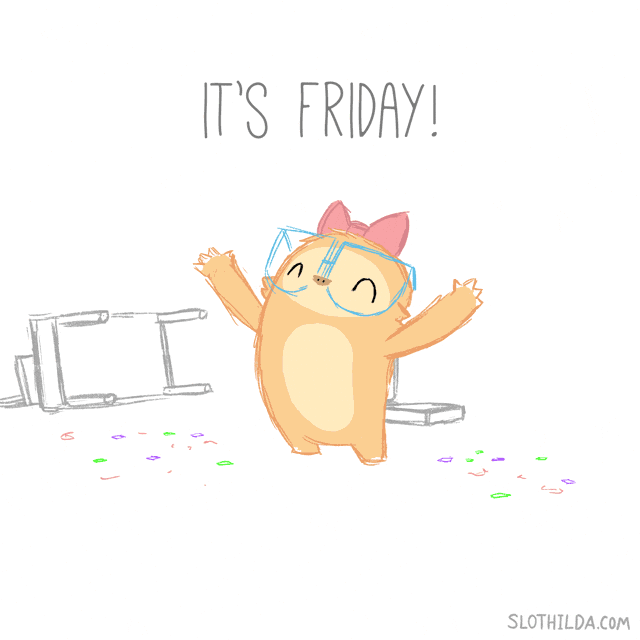 Get this free Friday dancing GIF for your team. Great for Slack reactions on a Friday.