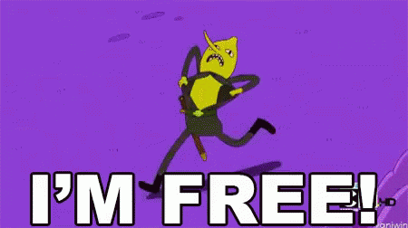 Get this free 'Friday I'm Free' GIF to share with your team. Ideal for Slack reactions at the end of the work week.