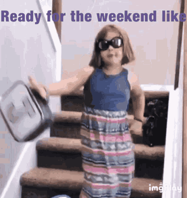 Get this 'Weekend Ready' GIF for free! Perfect for your team's Friday vibe messages in Slack or email.