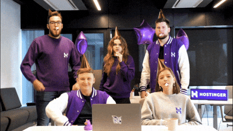 Download this 'well done' celebration GIF for free. Perfect for teams to acknowledge great work in Slack or email.