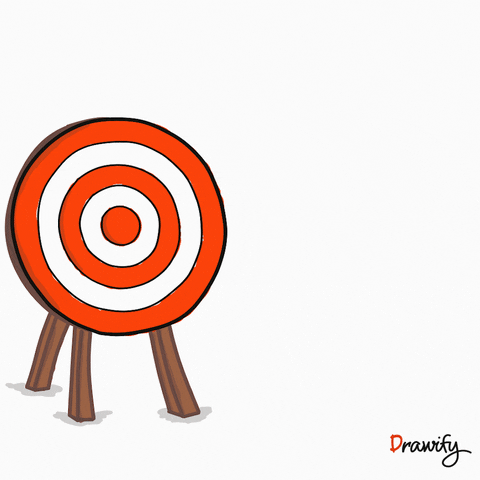 Share this goal target GIF with your team. Use in Slack to celebrate achieving marketing objectives.