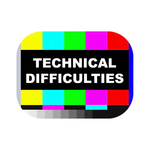 Use this 'Please Stand By' GIF for service delays or maintenance updates. Download free for professional use.