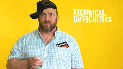 Use this 'Please Stand By' GIF to acknowledge technical difficulties. Perfect for engineering teams in Slack.