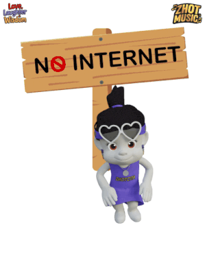 Express 'no internet' woes with this GIF. Great for tech teams dealing with connectivity issues in Slack.