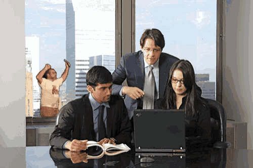 Share this team focus GIF during project reviews. Excellent for Slack to signal concentration and collaboration.