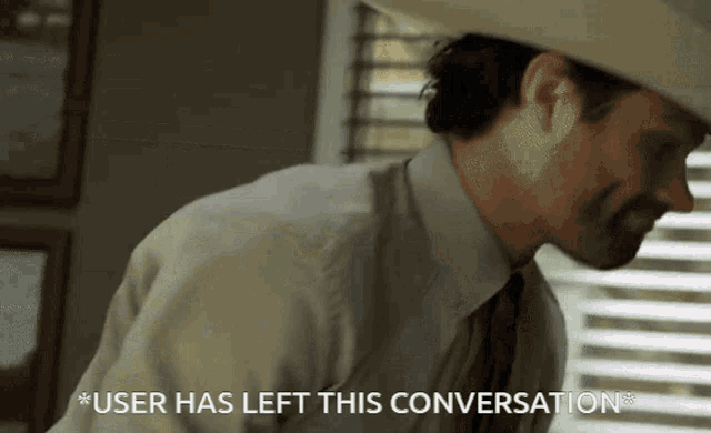 Use this user leaving GIF to acknowledge when a customer disconnects from a chat. Download for your SaaS team.