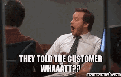 Download this upset customer reaction GIF for free. Use in Slack to show your team's response to churn news.