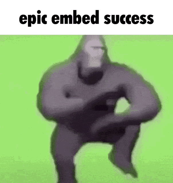 Download this epic embed success GIF for free. Perfect for SaaS teams celebrating a smooth integration.
