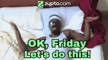 Download this free Friday mood GIF for your team. Great for Slack when the work week is finally over.
