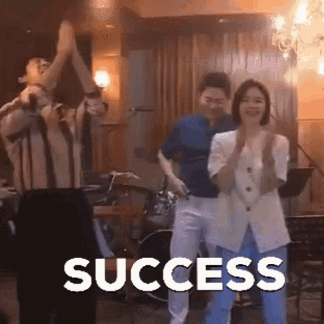 Share this free success celebration GIF with your team. Perfect for Slack when you achieve a business goal.