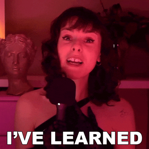 Download this 'learned so much' GIF for free. Perfect for Slack reactions after a valuable webinar session.