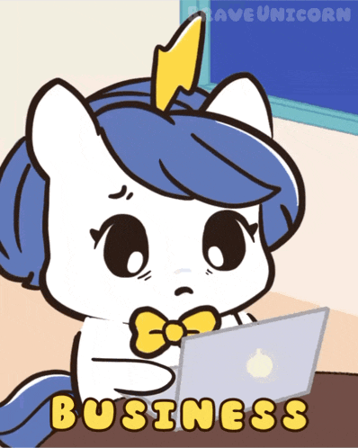 Download this unicorn business GIF for free. Use in fintech for aspirational growth and investor updates.