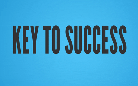 Get this key to success GIF for free. Ideal for acknowledging innovative ideas in your team.